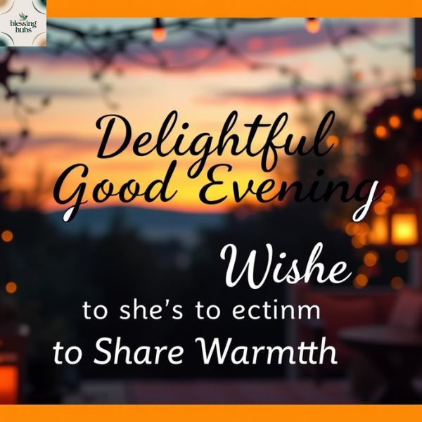 6. Delightful Good Evening Wishes to Share Warmth