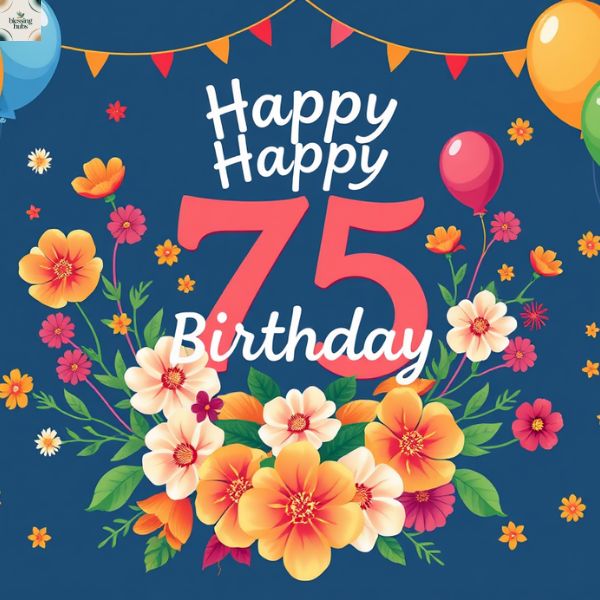 75th Birthday Wishes Filled with Gratitude, Love, and Joy
