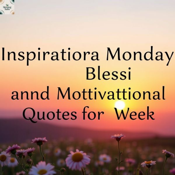 Inspirational Monday Blessings and Motivational Quotes for the Week