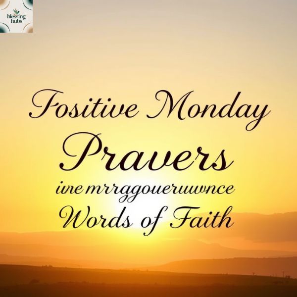 Positive Monday Prayers and Encouraging Words of Faith
