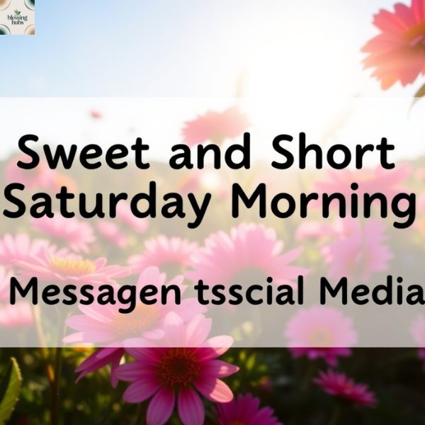 Sweet and Short Saturday Morning Messages to Share on Social Media