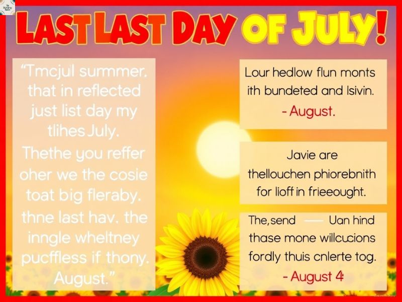 2. ⏳ Short Last Day of July Quotes for Quick Sharing and Captions