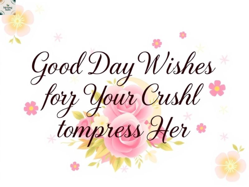 4. Good Day Wishes for Your Crush to Impress Her