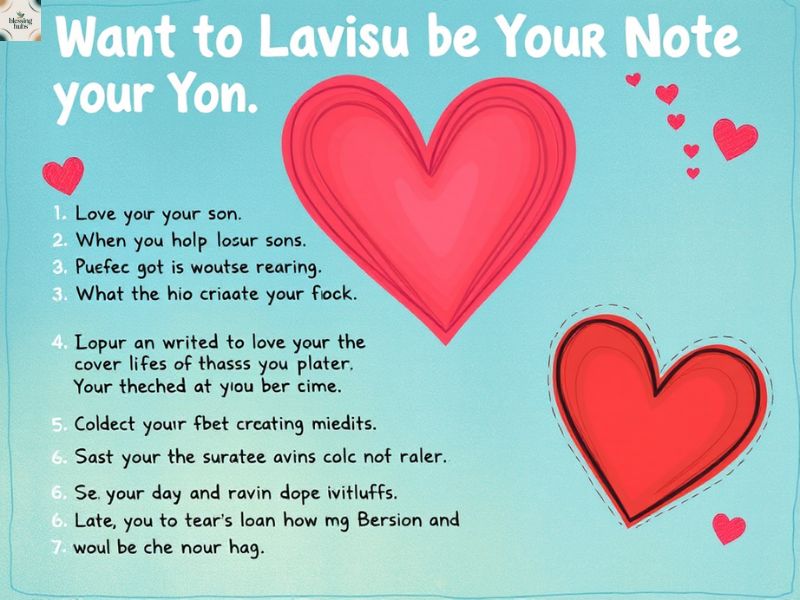 8️⃣📝 Tips for Writing a Personal Love Note to Your Son