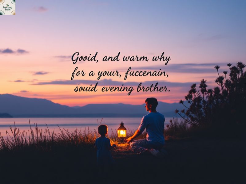 Caring Good Evening Wishes for Younger Brother