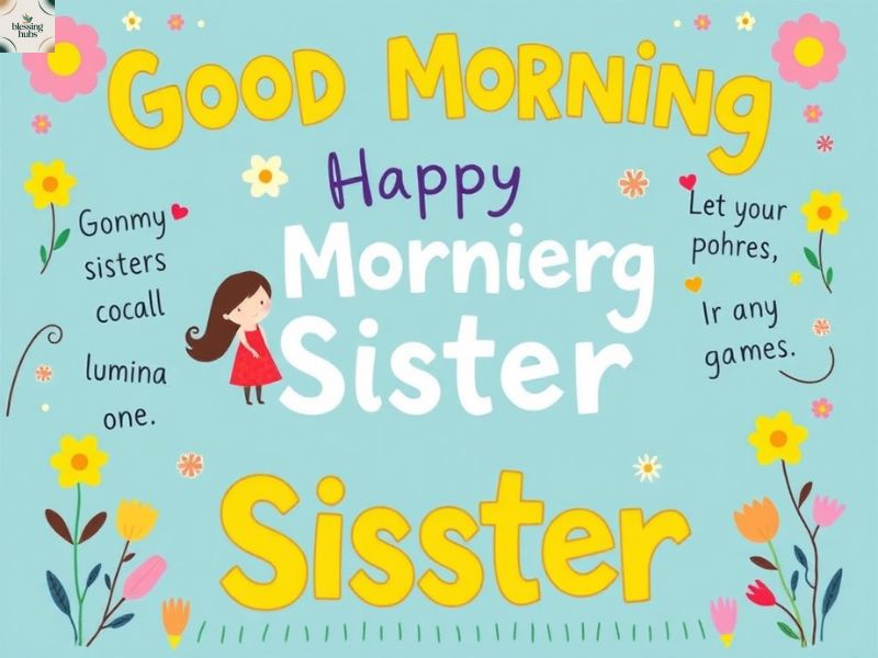 Good Morning Messages for Younger Sisters