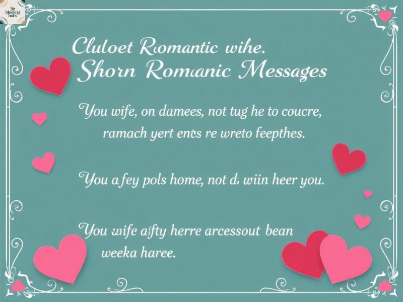 Short Romantic Messages for Wife, Girlfriend, or Crush